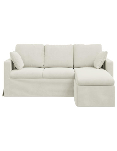 Divano Crema 178 x 134 x 80 cm Velluto