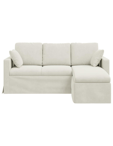 Divano Crema 178 x 134 x 80 cm Velluto