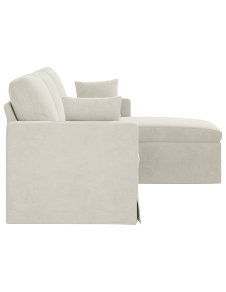 Divano Crema 178 x 134 x 80 cm Velluto