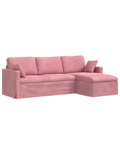 Divano Rosa 228 x 134 x 80 cm Velluto 2