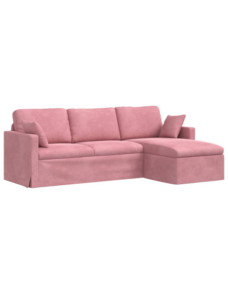 Divano Rosa 228 x 134 x 80 cm Velluto