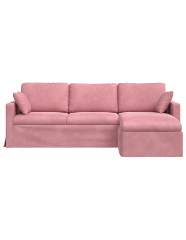 Divano Rosa 228 x 134 x 80 cm Velluto