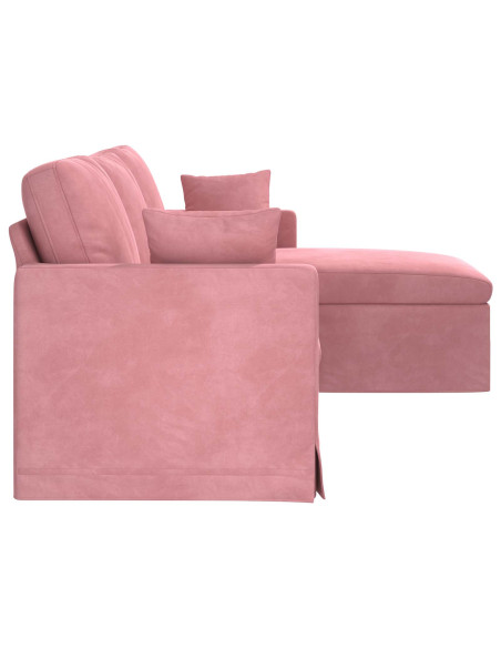 Divano Rosa 228 x 134 x 80 cm Velluto