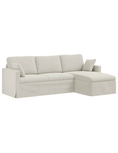 Divano Crema 228 x 134 x 80 cm Velluto 2