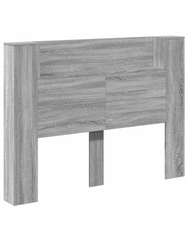 Testata con Mobile e LED Grigio Sonoma 140 x 16,5 x 103,5 cm