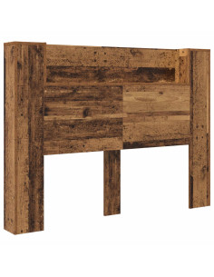 Testata con Mobile e LED Legno vecchio 140 x 16,5 x 103,5 cm 2