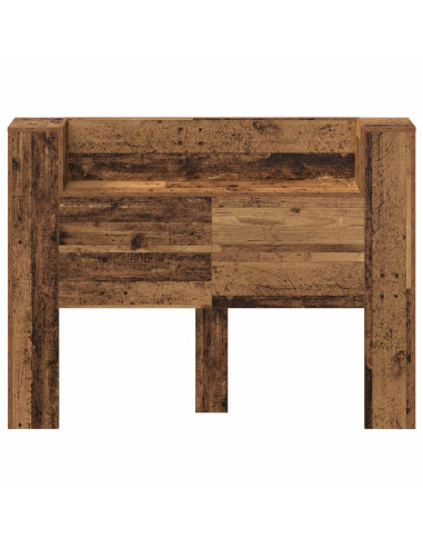 Testata con Mobile e LED Legno vecchio 140 x 16,5 x 103,5 cm