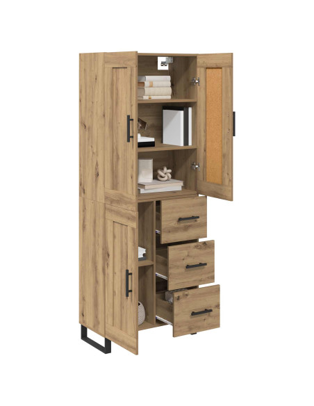 Credenza con cassetto Rovere artigianale 69,5 x 34 x 180 cm