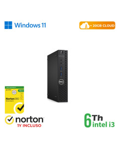 RINOVO Mini PC DELL Optiplex 3050M i3-6X00T DDR4 8GB SSD 256GB W11P HDMI CLOUD20GB Grade A 1Y Warran