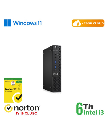 RINOVO Mini PC DELL Optiplex 3050M i3-6X00T DDR4 8GB SSD 256GB W11P HDMI CLOUD20GB Grade A 1Y Warran