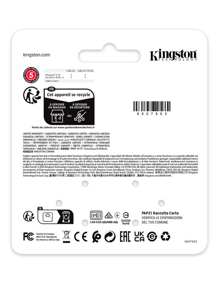 Kingston Technology DataTraveler 256GB SE9 G3 - Nichel scuro