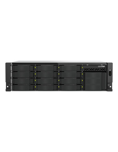 QNAP TS-H1655XEU-RP Server di archiviazione Armadio (3U) Intel Atom® C5125 8 GB DDR4 0 TB QuTS hero Nero, Grigio