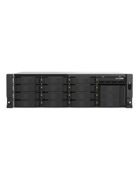 QNAP TS-H1655XEU-RP Server di archiviazione Armadio (3U) Intel Atom® C5125 8 GB DDR4 0 TB QuTS hero Nero, Grigio