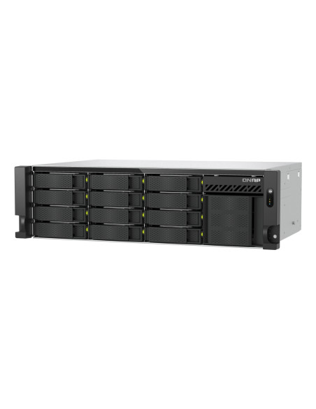 QNAP TS-H1655XEU-RP Server di archiviazione Armadio (3U) Intel Atom® C5125 8 GB DDR4 0 TB QuTS hero Nero, Grigio