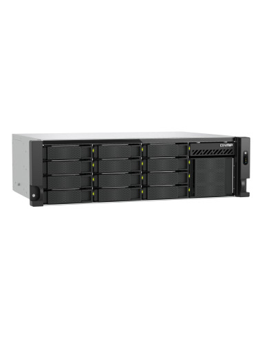 QNAP TS-H1655XEU-RP Server di archiviazione Armadio (3U) Intel Atom® C5125 8 GB DDR4 0 TB QuTS hero Nero, Grigio