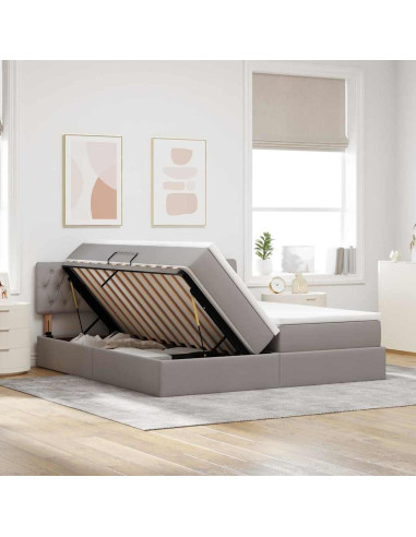 Letto con Contenitore Talpa 200 x 200 cm Pelle Sintetica