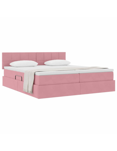 Letto con Contenitore con materasso Rosa 100 x 200 cm