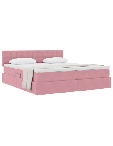 Letto con Contenitore con materasso Rosa 100 x 200 cm