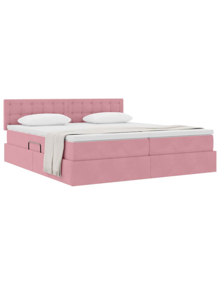 Letto con Contenitore con materasso Rosa 100 x 200 cm
