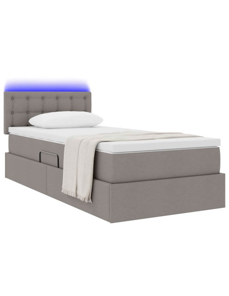 Letto con contenitore e LED con led Talpa 100 x 200 cm Tessuto