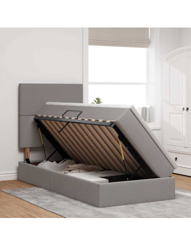 Letto con contenitore e LED Talpa 100 x 200 cm Poliestere