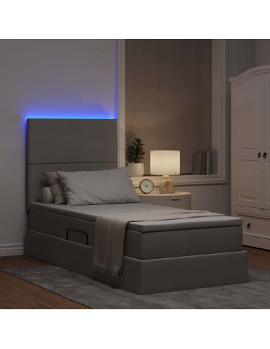 Letto con contenitore e LED Talpa 100 x 200 cm Poliestere