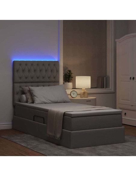 Letto con contenitore e LED Talpa 100 x 200 cm Poliestere