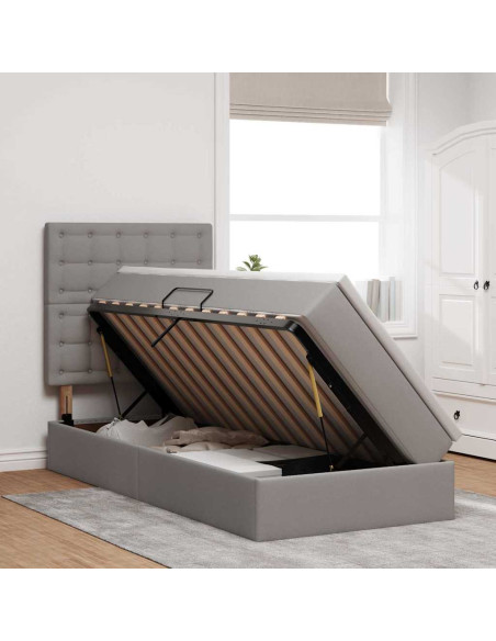 Letto con contenitore e LED Talpa 100 x 200 cm Poliestere