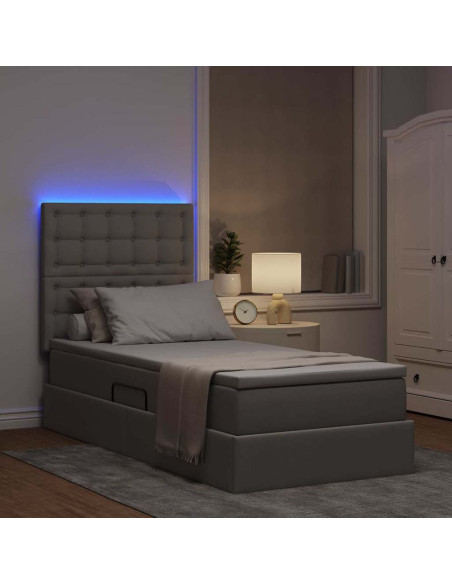Letto con contenitore e LED Talpa 100 x 200 cm Poliestere