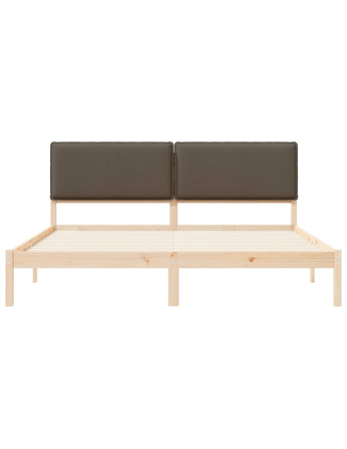 Letto con Testiera Rivestita Talpa 200 x 200 cm Pino massello