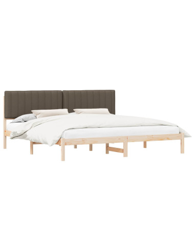 Letto con Testiera Rivestita Talpa 200 x 200 cm Pino massello