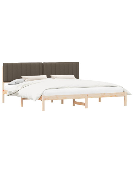 Letto con Testiera Rivestita Talpa 200 x 200 cm Pino massello