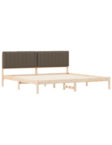 Letto con Testiera Rivestita Talpa 200 x 200 cm Pino massello