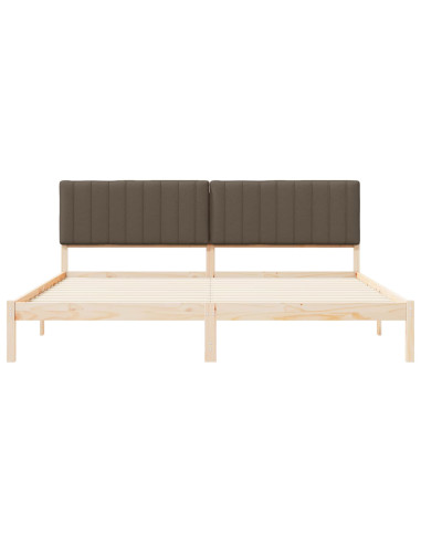 Letto con Testiera Rivestita Talpa 200 x 200 cm Pino massello