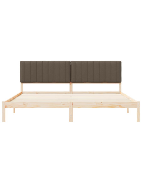 Letto con Testiera Rivestita Talpa 200 x 200 cm Pino massello