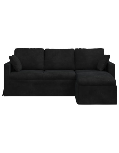 Divano Nero 198 x 134 x 80 cm Velluto