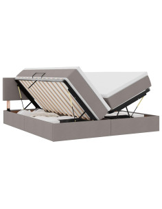 Letto con luci a strisce a LED Talpa 200 x 200 cm Tessuto 2