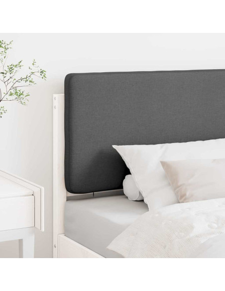 Testiera imbottita Bianco e grigio chiaro 75 cm Pino massello