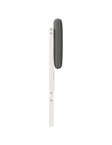 Testiera imbottita Bianco e grigio chiaro 160 cm Pino massello