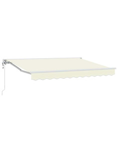 Tenda Retrattile Crema 300 x 200 cm Poliestere e Metallo 2