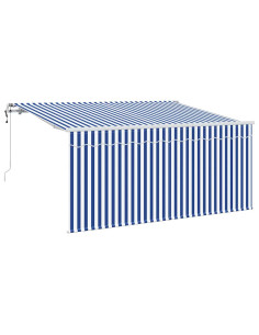 Tenda Retrattile Blu e Bianco 300 x 200 cm 2