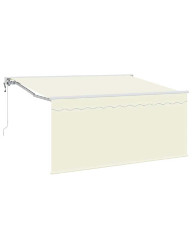 Tenda Retrattile Crema 300 x 200 cm Poliestere e Alluminio