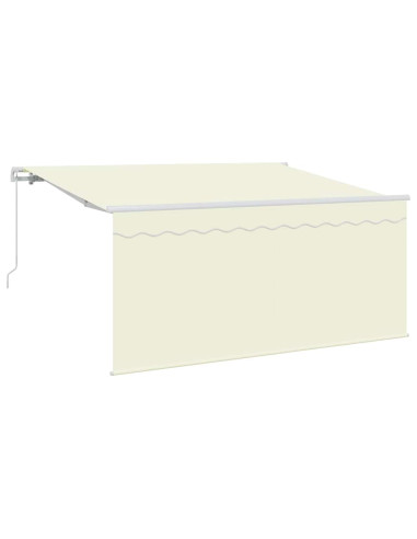 Tenda Retrattile Crema 300 x 200 cm Poliestere e Alluminio