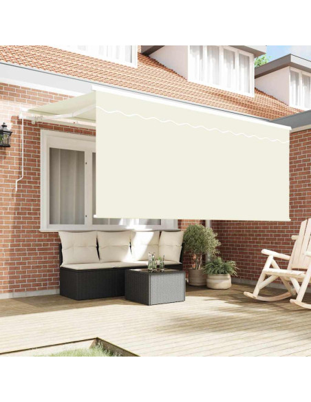 Tenda Retrattile Crema 300 x 200 cm Poliestere e Alluminio