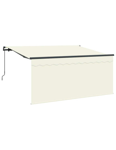 Tenda Retrattile Crema 300 x 200 cm Poliestere e Alluminio