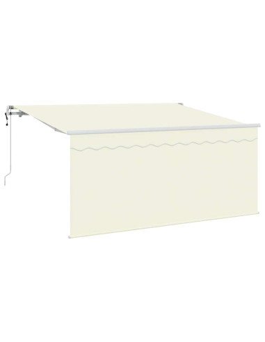 Tenda Retrattile Crema 300 x 200 cm Poliestere e Alluminio