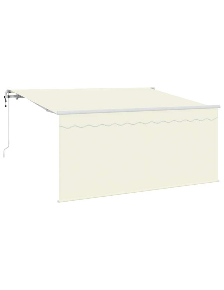 Tenda Retrattile Crema 300 x 200 cm Poliestere e Alluminio