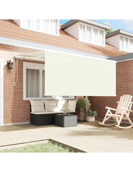 Tenda Retrattile Crema 300 x 200 cm Poliestere e Alluminio