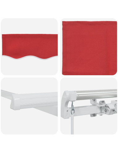 Tenda da Sole Rosso 300 x 250 x 165 cm Poliestere