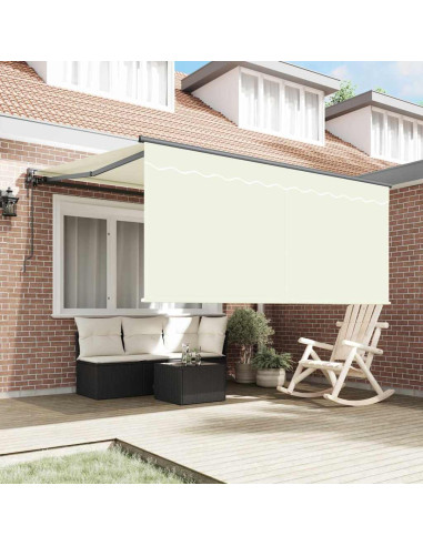 Tenda Retrattile Crema 350 x 250 cm Poliestere e Alluminio